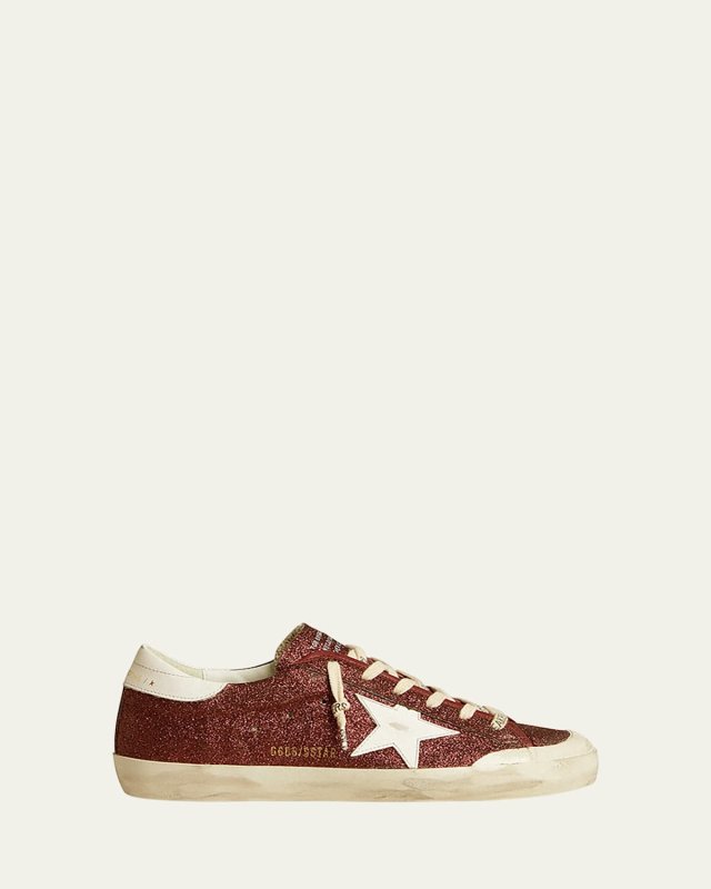 Super Star Glitter Leather Low-Top Sneakers